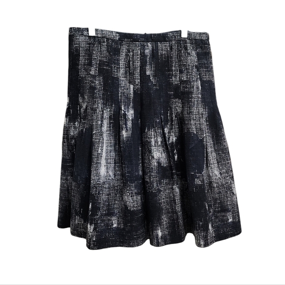 AKRIS PUNTO Italian Cotton Patterned Skirt